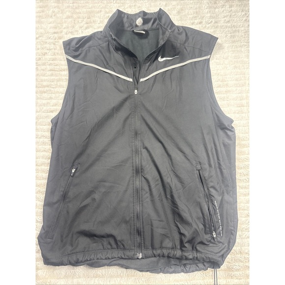 Nike Other - VTG Nike Athletic Black Zipped Running Vest Men Large Bowerman Series NICE